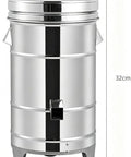 Commercial Centrifugal Spin Dryer Food Dehydrator For Vegetables Meat Electric Machine With Safety Lock Heavy Duty Workhorse, stainless steel design with dimensions.