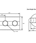 Steel Bright Zinc dimensions for Real Deal Steel Roll In T Nuts With Ball Springs For Aluminum Extrusion Frames Built Tough As A Nail Straight Up Heavy Duty 1/4 20 Fasteners.