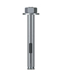 Front view of Sleeve-All 3/8 In x 3 In Hex-Head Sleeve Anchor for Solid Base Materials, Expansion Anchor, metal bolt shown