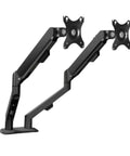Hella Sturdy Dual Monitor Desk Mount With Super Simple No Drill Install For Thick Tables Rock Solid Clamps features adjustable arms.