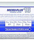 Micro-Plus 16 Water Filter Cartridge for Ice Makers and Coffee Urns, white cylinder with blue label.