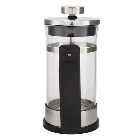 French Press Coffee Maker With Ergonomic Handle, Food Grade Stainless Steel Turkish Coffee Pot And Espresso Brewer, front view