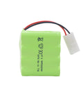 9.6V 2800mAh NiMH RC Battery Pack with Tamiya Plug and USB Charging Cable for Toy Tanks, RC Cars, Trucks, Boats