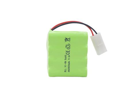 9.6V 2800mAh NiMH RC Battery Pack with Tamiya Plug and USB Charging Cable for Toy Tanks, RC Cars, Trucks, Boats
