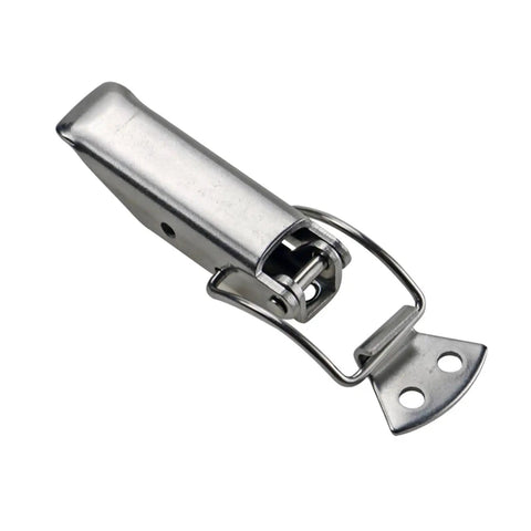 Heavy Duty 304 Stainless Steel Hasp Latch With Spring Action For Secure Chassis Cabinet Toolbox Draw And Toggle Installation super tough grip, detailed view.