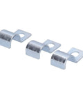 Premium 20 Pack Single Hole Pipe Clamp Set for 14mm Rubber Rings and Steel Pipes, zinc-plated stainless steel, smooth inner ring.