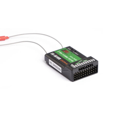 Beefed-Up 10 Channel 2.4GHz RC Receiver With iBus PPM Dual Antenna AFHDS2, compatible with FS-i6, i6S, and i10 transmitters