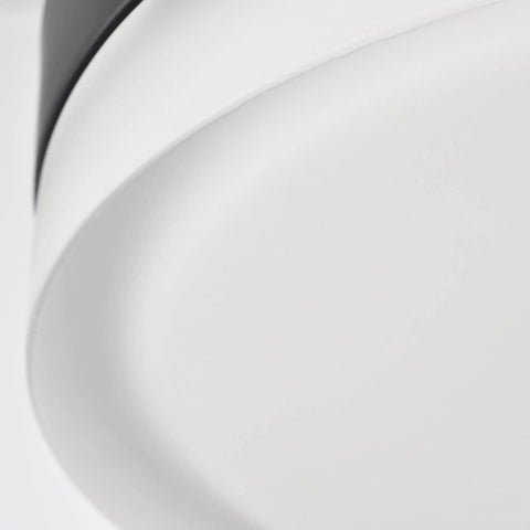 Close-up of Dope LED Flush Mount Ceiling Light 11 Inch Brushed Nickel Pi Collection Damp Rated Modern Transitional Fixture
