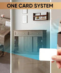 Invisible Bluetooth Cabinet Locks With RFID Card Access And No Drilling Install kid safe keyless drawer locks illustration.
