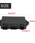High Performance CDI Box Upgrade For YFM 450 Grizzly Kodiak 2004 2007 OE Replacement 5ND-85540-10-00 shown with dimensions