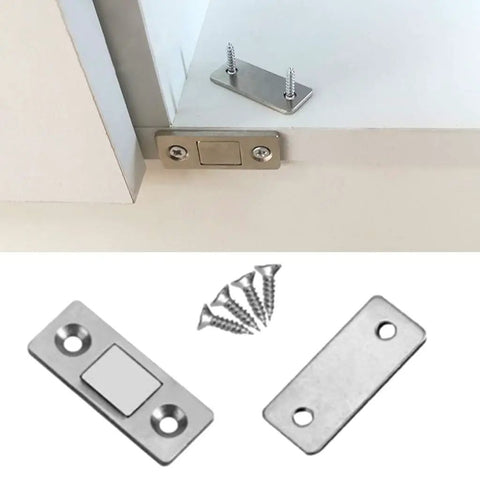 Magnetic Cabinet Catches And Door Stops For Closets, Cupboards, Drawers, And Sliding Doors, Non Flapping Hidden Magnetic Hardware