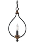 Hartsville Mini Farmhouse Pendant Light in bronze and weathered zinc finish, torpedo candelabra socket, rustic design