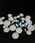 Assorted plastic gears from 51 Piece Plastic Gear Set With Single Gear Spindle Gear And Worm Gear For DC Motors RC Cars Robots