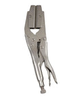 Get These Bad Boy Locking Pliers. Ten Inch Carbon Steel Heavy Duty Vise Grips showing silver finish and quick-release handle.