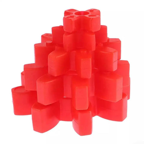Red Polyurethane Shaft Coupling Insert Open Center Spider GR14 GR125 For Industrial Machinery Drives Pumps And Conveyor Systems Built Tough High Strength Oil Resistant Flexible Coupler 1 Pack GR19
