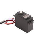 Standard RC Servo For Rc Cars Quick Response Low Noise Steering Motor Bushing Bearing Fits Futaba Hpi in black color.