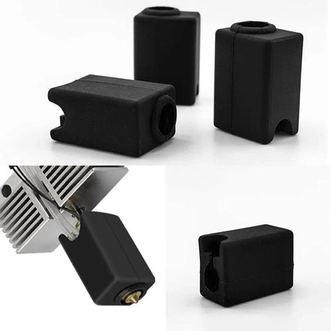 Six Pack Silicone Socks For 3D Printer Heater Block Compatible With Neptune 4 Plus And Neptune 4 Max, heat-resistant sleeves shown on hotend.