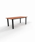 Beefy Heavy Duty Table Base For Glass Or Granite Tops Industrial Metal Frame Supports Up To 1000 Lb With 28 Inch Height Shown with Wood Top