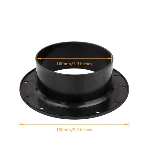 4 Inch Duct Connector 2 Pack Plastic Straight Pipe Flanges for Ventilation Ducting in Heating and Cooling Systems Durable ABS Construction for No Fuss Easy Install Leak Proof Seal Improves Airflow Compatible with 4 Inch Duct Tubes