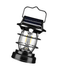 Solar Powered LED Camping Light Portable Waterproof Outdoor Lamp For Hiking And Indoor Emergency Use, Rechargeable Battery, Rugged ABS Housing