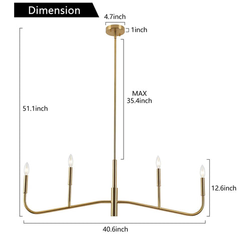Dope 4 Light Linear Chandelier In Brushed Gold For Modern Farmhouse Kitchens And Dining Rooms Kitchen Island Lighting dimensions