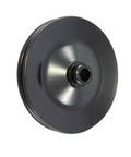 Complete Beefed Up All In One Semi Gloss Black Steel V Belt 2 Groove Long Water Pump LWP Crank Pulleys Kit for SBC Chevy