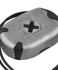 JADODE 12-inch electric trailer brake magnet, close-up of silver housing with cross-slot screw and wired lead.