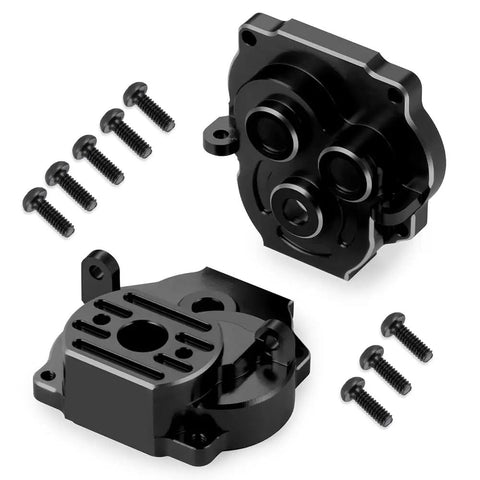 Heavy Duty Aluminum Transmission Housing Gearbox Case for TRX4M 1 18th Scale RC Crawler Upgrade Parts and Accessories Black
