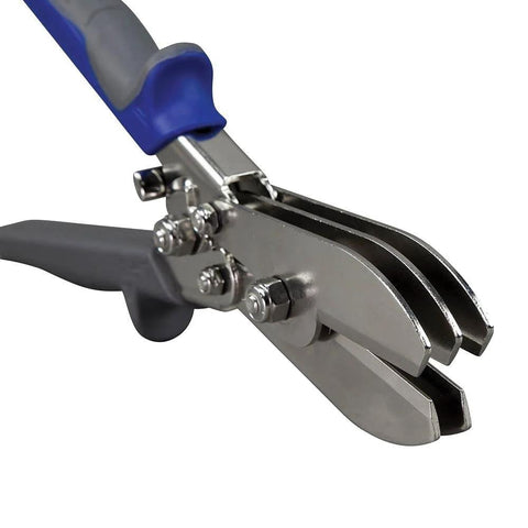 Five blade ductwork crimper for precision indentations on steel and stainless steel, featuring compound leverage for efficient use.