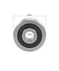 Top Tier SG35 U Groove Track Guide Bearing With 12 mm Bore And 42 mm Outer Diameter Hella Smooth Pulley Wheel front view with bore measurement.