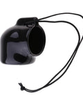 Black PVC scuba tank valve cover from the Scuba Tank Valve Cover Caps Kit For York A-Clamp Cylinders 8 Pack with retainer cord.