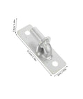 Heavy Duty Four Pack Wall Mount Gate Hinge For Wooden Barn Doors And Metal Patio Gates Silver Farm Fence Support Bracket mounted on a flat surface with measurements.