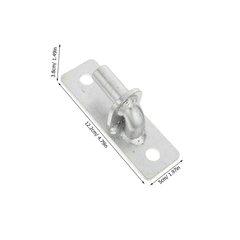 Heavy Duty Four Pack Wall Mount Gate Hinge For Wooden Barn Doors And Metal Patio Gates Silver Farm Fence Support Bracket mounted on a flat surface with measurements.