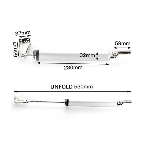 Heavy Duty Aluminum Door Closer With Soft Close Pro Grade Adjustable Auto Closer dimensions and measurements