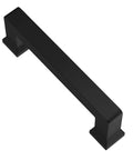 Solid Matte Black Cabinet Pulls Set Of Ten Three And Three Quarter Inch Overall Length With Three And A Quarter Inch Hole Centers Modern