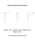 Heavy Duty Stainless Steel Shelf Bracket Wall Mount Built To Last For Garage Kitchen And Bath Storage Secure Stud Mount Level Support