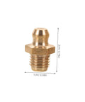 Copper nozzle cap from 9 Piece Grease Fitting Kit with Copper Nozzle Caps for Cars and Trailers, Straight and Angled Nipples.
