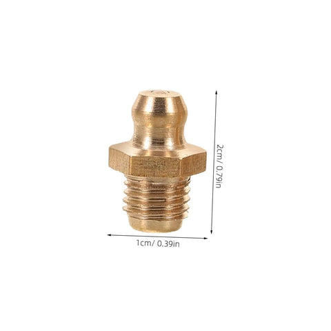 Copper nozzle cap from 9 Piece Grease Fitting Kit with Copper Nozzle Caps for Cars and Trailers, Straight and Angled Nipples.