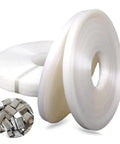 Heavy Duty PP Strapping Coil Kit 0.59 In Wide X 0.0315 In Thick, 330 Lb Break Strength, White Poly Strapping, 5 Coils With 100 Iron Buckles