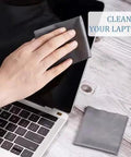 Microfiber cleaning cloths (10-pack), 6x7 inches, gray lint-free for eyeglasses, camera lenses, screens.