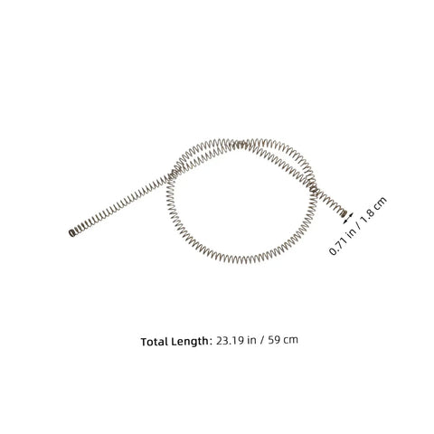 Pro Grade Portable Folding Umbrella Spring Replacement Featuring Slick Auto Pole Mechanism metal spring with 23.19 in length.