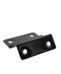 Built Tough Four Pack Black Five Hole Folding Shutter Hinges For Heavy Duty Cabinet Drawer And Furniture Projects Including Storage Box Hardware Featuring No Sweat Installation And Rust Proof Finish in close-up view.