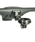 Gen 6 Madone And Emonda Bicycle Computer Mount For Garmin GPS Devices attached to handlebars, black CNC aluminum.