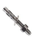 Corrosion-Resistant 304 Stainless Steel Wedge Anchor For Concrete Only 1/2 Inch By 3-3/4 Inch Heavy-Duty Fasteners shown front view