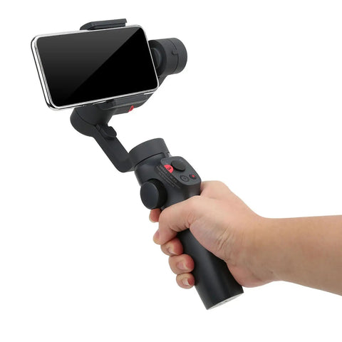 Person holding Grab And Go Handheld Stabilizer For Sports Cameras And Smartphones With 5th Gen Intelligent Stabilization Real Time Motion