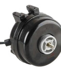 Solid Workhorse Unit Bearing Motor 1/185 HP 1550 RPM 115V Single Phase Shaded Pole with black exterior and wire attached.