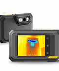 Dual-Lens WiFi Heat Cam With AI Upscale To 640x480 UIRA-IR 2MP Visual Sensor Five Modes front view on display, 2.0ft