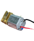 Precision Micro Metal Gear Motor With Compact Gear Wheel Runs Slick On DC 3V To 6V Power Delivers Hard Hitting Torque At 25 To 50 RPM Straight Shooter Design close-up view showing wiring and motor details.