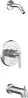 M-CORE 2-Series Shower Trim Kit With 1-Handle, Arm, Tub Spout, Valve And Showerhead Required, Chrome Finish, modern bath upgrade