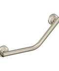 Brushed Nickel 16 Inch Angled Shower Grab Bar For Bathroom Safety, Heavy Duty 500 Lb Support When Mounted In Studs Or With SecureMounts